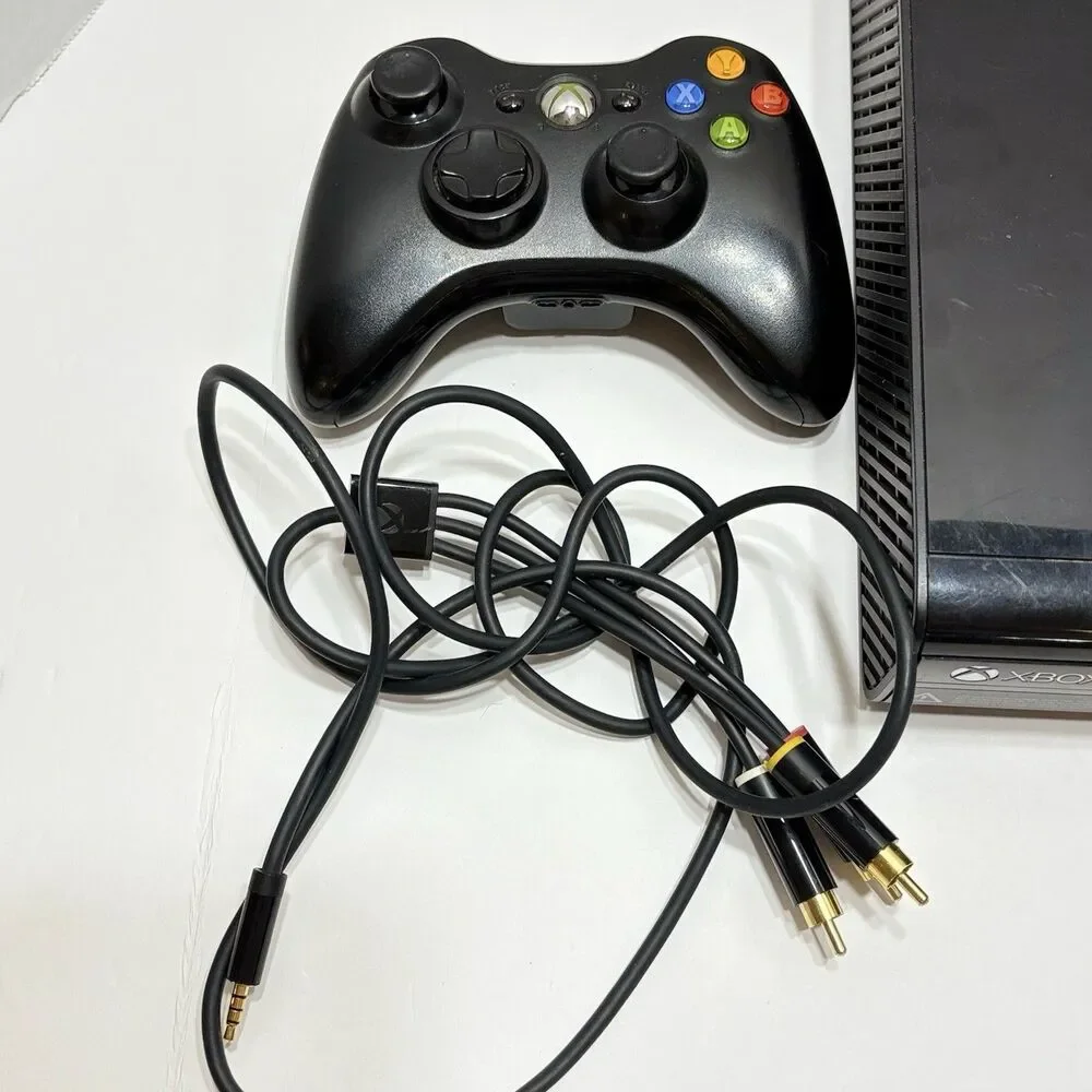 Xbox 360 E Console Model 1538 External Hard Drive And Wireless Controller